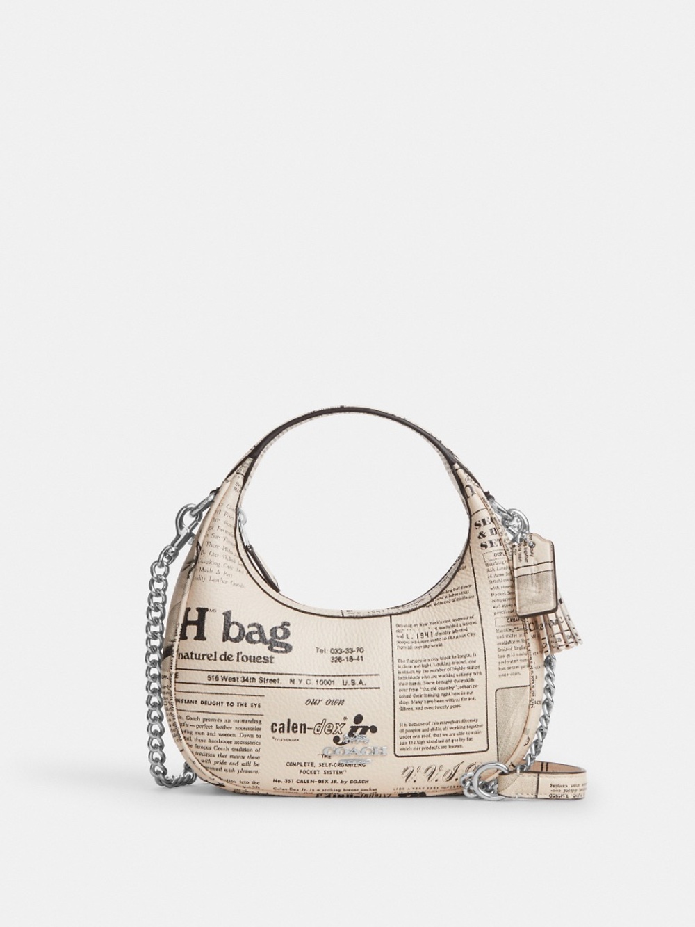 Coach Outlet Carmen Mini Crossbody Bag With Newspaper Print